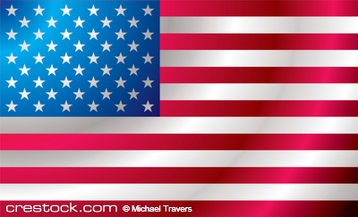 Illustrated us flag with ripples ideal backgro...